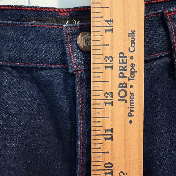 NWT Y2K Second Generation Denim Shorts Women 16 Dark Rhinestone Star Pockets - Picture 14 of 16